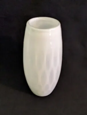 Mikasa White Whisper Glass Confetti Flower Vase Artisan Series 10  Tall • $24.99