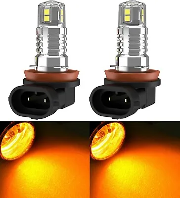 LED 20W H11 Amber Two Bulbs Fog Light Replacement Upgrade Stock Replace Halogen • $25.50