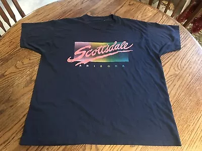 Vintage Scottsdale Arizona Single Stitch Shirt 2XL Vapor Wave Screen Stars Vice • $44.99