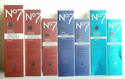 No7 Serum Protect & Perfect Lift & Luminate Restore & Renew 30ML50ML75ML • £8.99