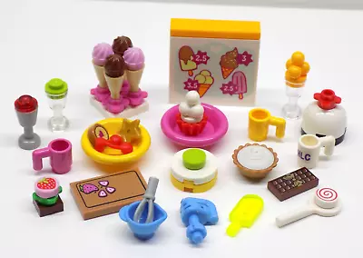 LEGO Food Dishes Dessert Ice Cream Pie Candy Cake Cookies Coffee (LS1175) • $19.50