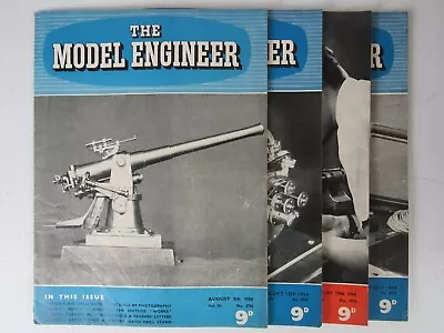 The Model Engineer Magazine Aug 1954 Lot Of 4 Steam Mechanical Engineering • $20