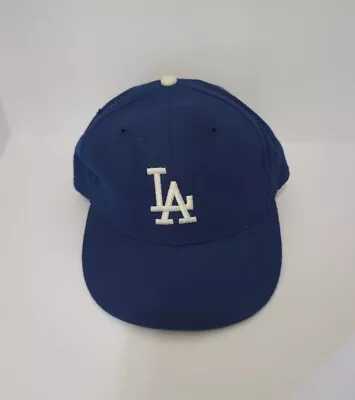 LA Dodgers New Era Fitted Hat Size 7 3/8 Made In USA Pro Model Cap  • $59.95