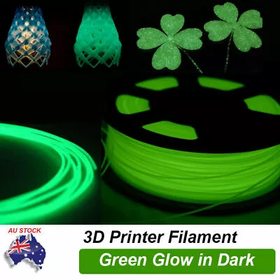 3D Printer Filament Glow In The Dark Luminous Green PLA 1.75mm 250g NEW • $23.99