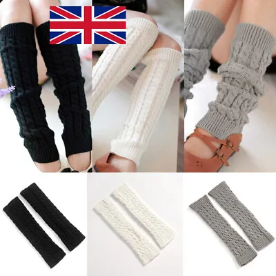 £3.49 • Buy Ladies Short Leg Warmers Crochet Cuffs Ankle Toppers Knitted Trim Boot Socks F&F