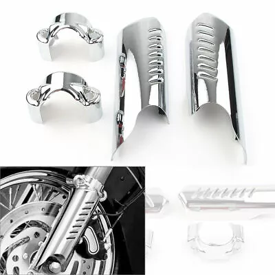 Motorcycle Lower Fork Leg Cover Deflectors Shield Fit For Harley FL Softail Dyna • $30.98