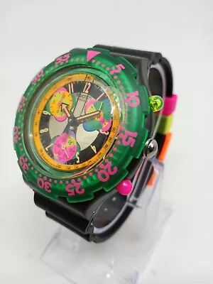 VINTAGE 1993 Swatch Aqua Chrono SBM102  Seppia  43mm Swiss Made Watch NOS • $89.99