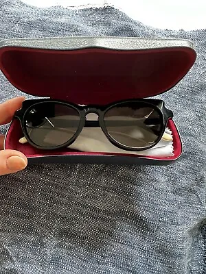 Le Specs Kiss Of Fire Black Cat Eye Sunglasses As New Case And Lens Cloth Incl • $20