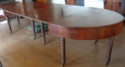 Incredible Antique Ten Leg Dining Room Table – Solid Mahogany – Spooled Legs VGC • $1499.99