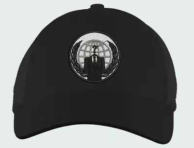 Anonymous Guy Fawkes V For Vendetta Legion Embroidered Low Profile Baseball Hat • $19.99