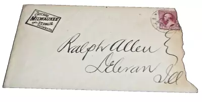 1890's MILWAUKEE ROAD USED COMPANY ENVELOPE  • $40