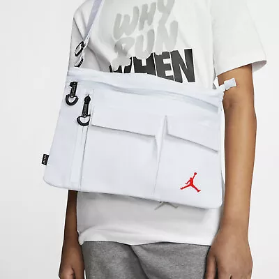 Air Jordan Icon Shoulder Bag 9A0322-001 Crossbody Retro White Red Black Bred OG • $24.99