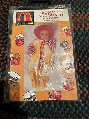 Vintage 1997 McDonald's Ronald Baby Bunting Costume Outfit Newborn-9 Months RARE • $20