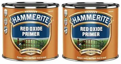 2x Hammerite Red Oxide Primer For Metal BBQ Garage Door & Radiator 250ml • £13.99