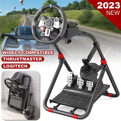 Foldable Steering Wheel Stand Racing Fr Logitech G29 G920 Thrustmaster T248 T150 • $108.59