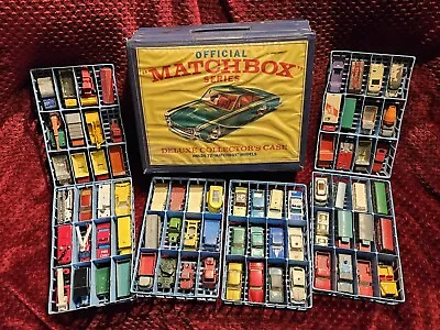 Vintage Official Matchbox Series Lensey Case With 72 1960's-1970's Cars • $85