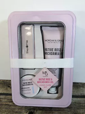 Morgan & Grace NATIVE ROSE & MACADAMIA OIL Balm Hand Cream Care Gift Set Kit NEW • $24.99