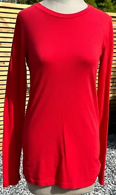 Velvet Graham Spencer Red Long Sleeve T-Shirt Top Labelled Size Medium • £10