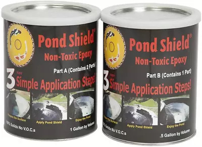 Pond Armor SKU-GRAY-GA Non-Toxic Pond Shield Epoxy Paint 1.5-Gallon Gray • $254.99