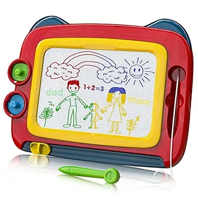 Magna Doodle Board Childrens Magnetic Drawing Playset 4 Colour Zones Erasable • £14.56