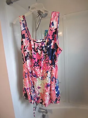 NWT Women's Sleeveless Belted Top Motherhood Maternity Size XL Floral • $11.99