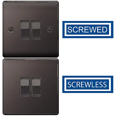 £9.75 • Buy BG Black Nickel Switches & Sockets Full Range Screwed Or Screwless Flatplate