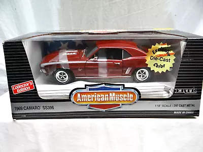 ERTL 1/18th Scale Die-Cast 1969  SS 396  Burgundy Chevrolet Camaro MIB • $59.95