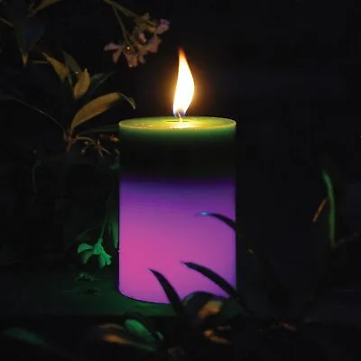 Citronella Colour Changing Pillar Candle Wind Resistant Outdoor LED Candle 37H • £7.89