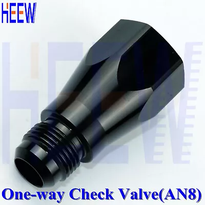 AN8 To 8AN Male Check Valve Rollover Check Valve One Way Inline Adaptor Black 1K • $14.76