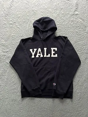 Mens Champion Yale University Navy Blue Hoodie Size Small • $22.99