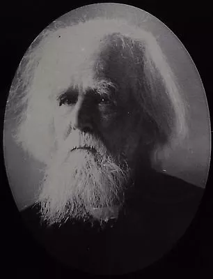 VICTORIAN Glass Magic Lantern Slide ELDERLY WHITE BEARDED MAN C1890  • £15