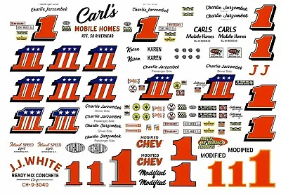 Plastic Performance Products #1 Charlie Jarzombek 36 Chevy Coupe Decal • $9