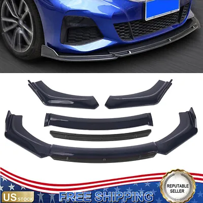 $44.15 • Buy Universal Car Front Bumper Lip Body Kit Spoiler Splitter Gloss Black
