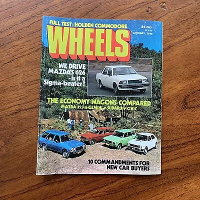 Vintage Jan 1979 'wheels Magazine' Panel Van Special Vb Sle Commodore Ford Cobra • $45