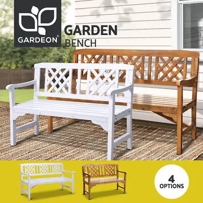 Gardeon Wooden Garden Bench Seat Outdoor Chair Patio Furniture Lounge Timber • $167.95