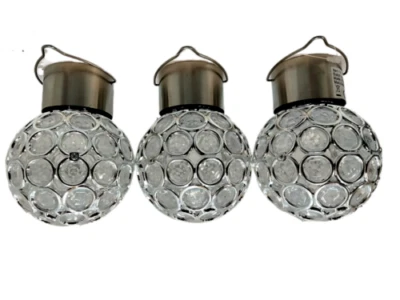 £14.98 • Buy Crystal Hanging Ball Solar Powered LED Light Garden Decoration Colour Changing 