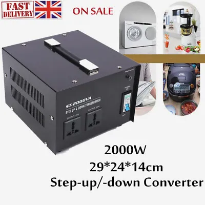 Transformer Regulator AC 220V To 110V Step-up/-down Converter 2000W • £59.35