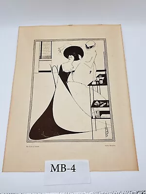 Vintage Aubrey Beardsley Print The Toilet Of Salome Art Nouveau Black & White • $11