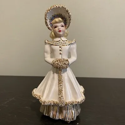 Vintage Florence Ceramics BETSY Pretty Lady Bonnet Porcelain Figurine 7.25”H • $38