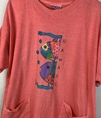 Vintage Hawaii T Shirt Single Stitch Tee Fresh Produce One Size USA 80s 90s • $25.49