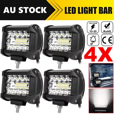 4PCS 4Inch LED Work Light 12V 24V Spot Flood Reverse Lamp Offroad Car Truck Boat • $25.45