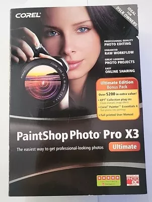 NEW! Paintshop Photo Pro X3 Ultimate- DSLR Camera Editor Express Lab HD Video • $29.99
