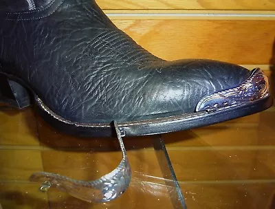 Brand New Shiny Silver Colored Cowboy Boot Tips/Toe Plates For Pointy Toed Boots • $17.25