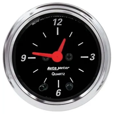 Auto Meter 1484 Gauge Designer Black Clock 2 1/16 In. Analog Electrical NEW • $147