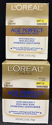 2 Loreal Age Perfect Spf 15 Day Cream Mature Skin 2.5oz Scuffed Box • $34.97
