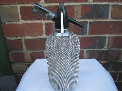 Soda Syphon Silver Colour Mesh Vintage Retro Collectable Antique Czech • $54.90