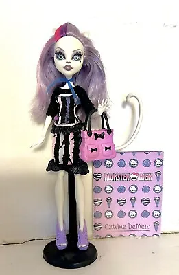 Monster High Rare Scaremester Catrine DeMew Doll With Bag Case & Diary • $39