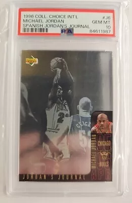 1996 Collector's Choice Int'l Spanish Journal J6 Michael Jordan PSA 10 GEM MINT  • $750