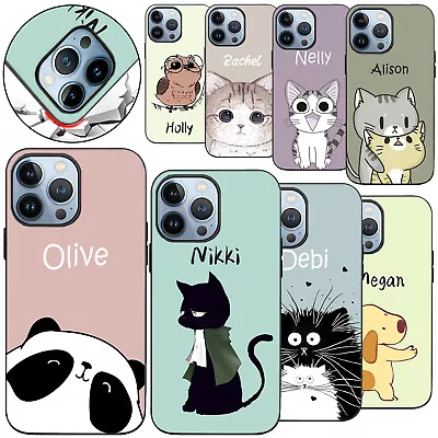 Cute Animal Personalised Case For IPhone 15 14 13 Pro Max 12 11 Skin Phone Cover • £2.89