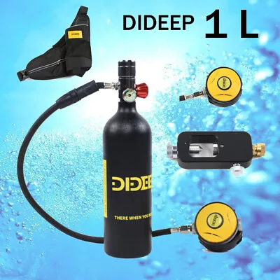 Mini 1L Scuba Oxygen Cylinder Diving Air Tank Kit Snorkeling Breathing Equipment • $141.55